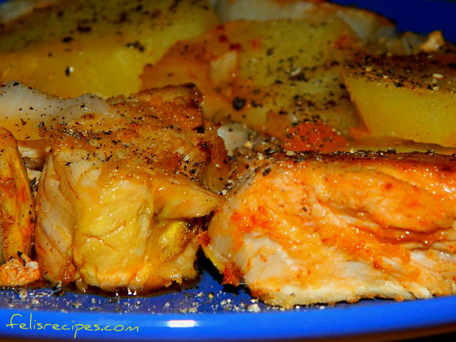 Oven chicken breast and potato
